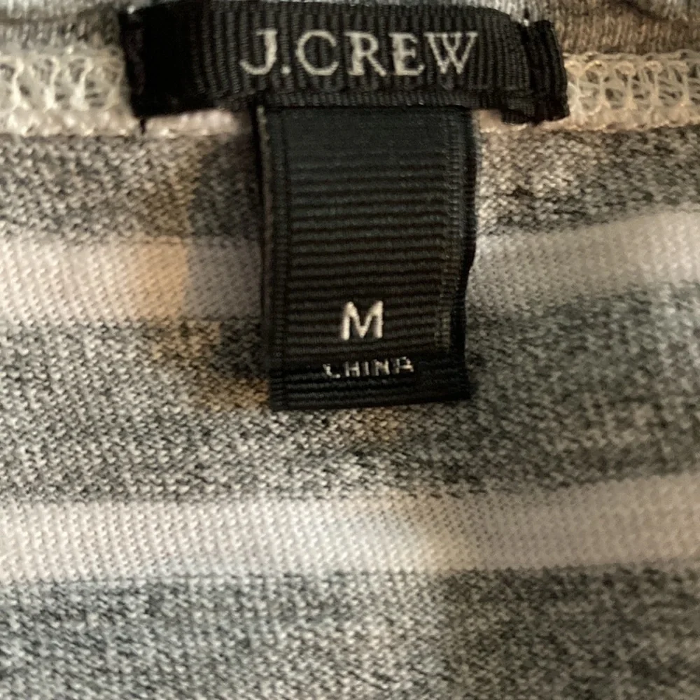 J. Crew medium long sleeve top stripes gray white
